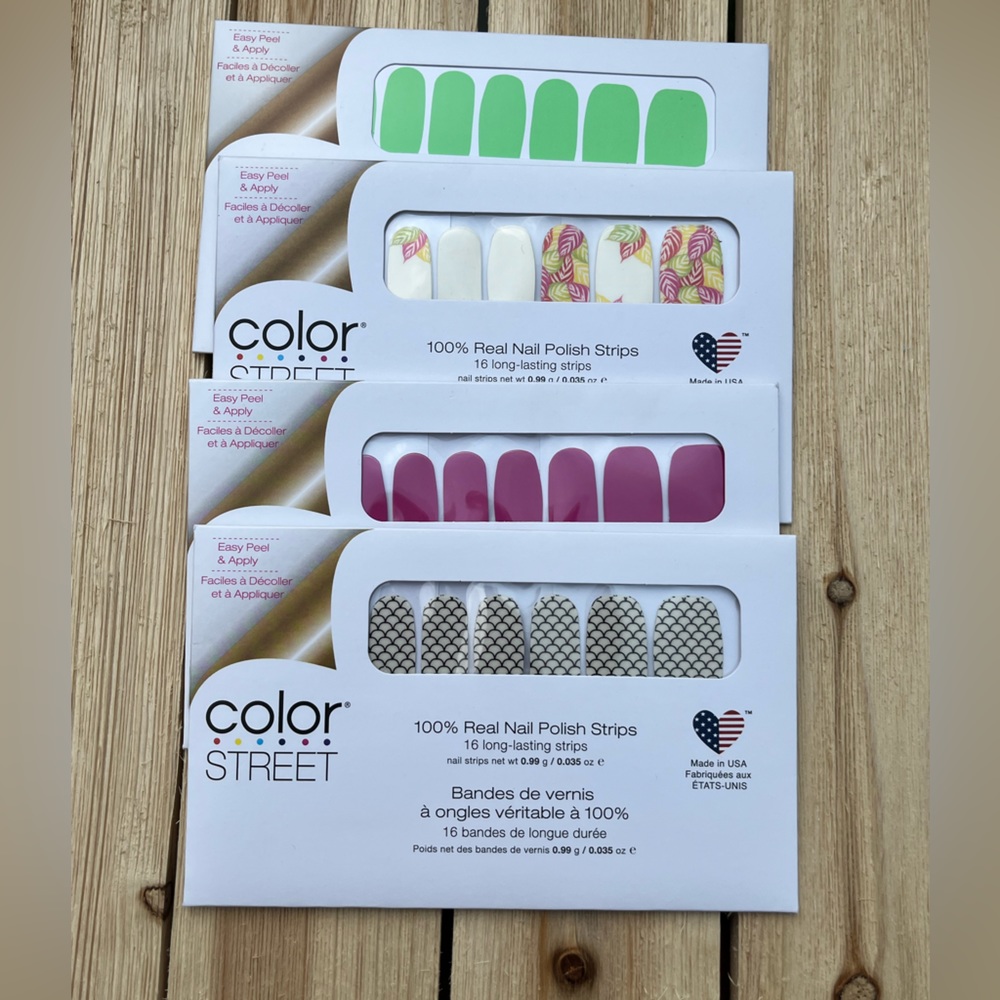 4 sets Color street nail polish strips 🧜‍♀️
